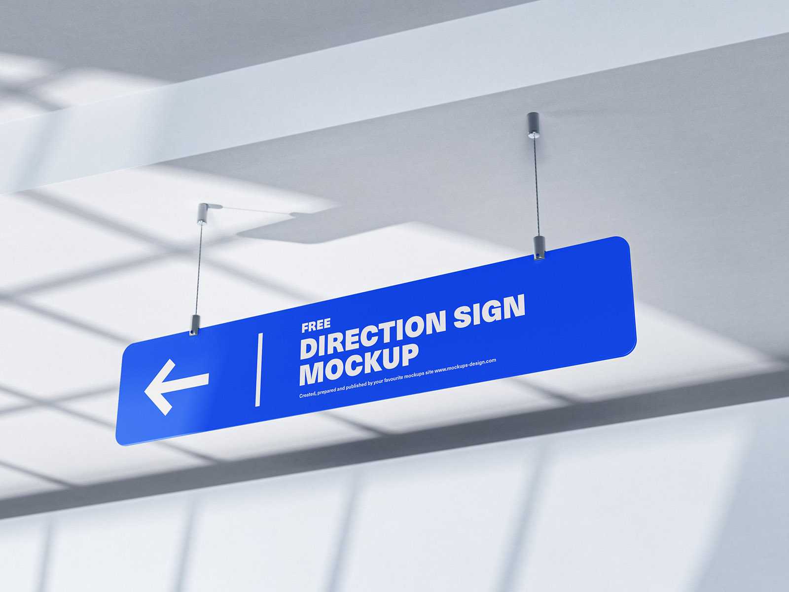 Free Hanging Direction Sign Mockups 2 PSD file