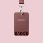 Free Hanging ID Card Badge Mockup PSD
