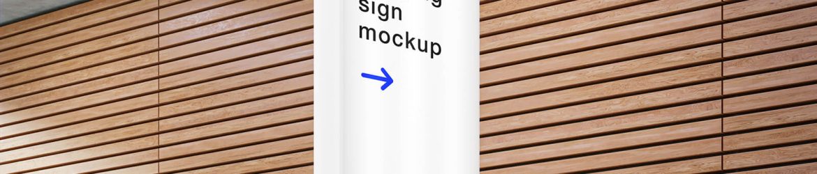 Free Hanging Illuminated Light Signage Box Mockups 3 PSD set