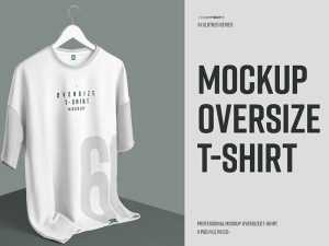 Free Hanging Oversize T-shirt Mockup PSD