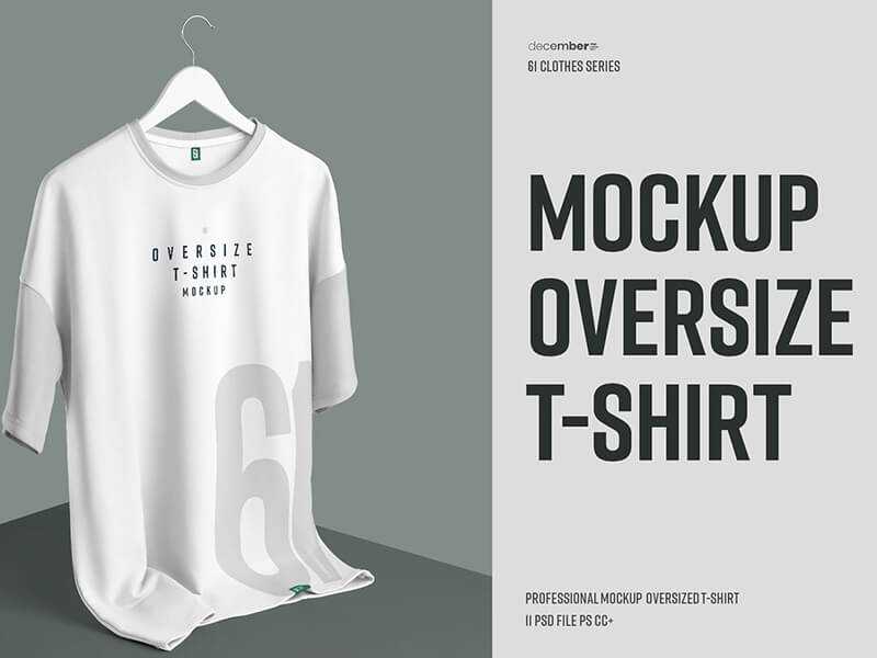 Free Hanging Oversize T-shirt Mockup PSD