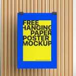 Free Hanging Paper Poster Mockup PSD - Best Free PSD Mockups
