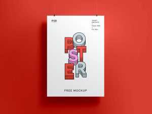 Free Hanging Poster Mockup PSD - Best Free PSD Mockups
