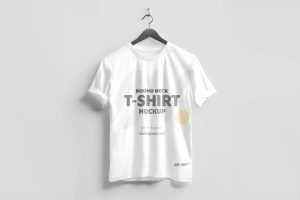 Free Hanging T-Shirt Mockup