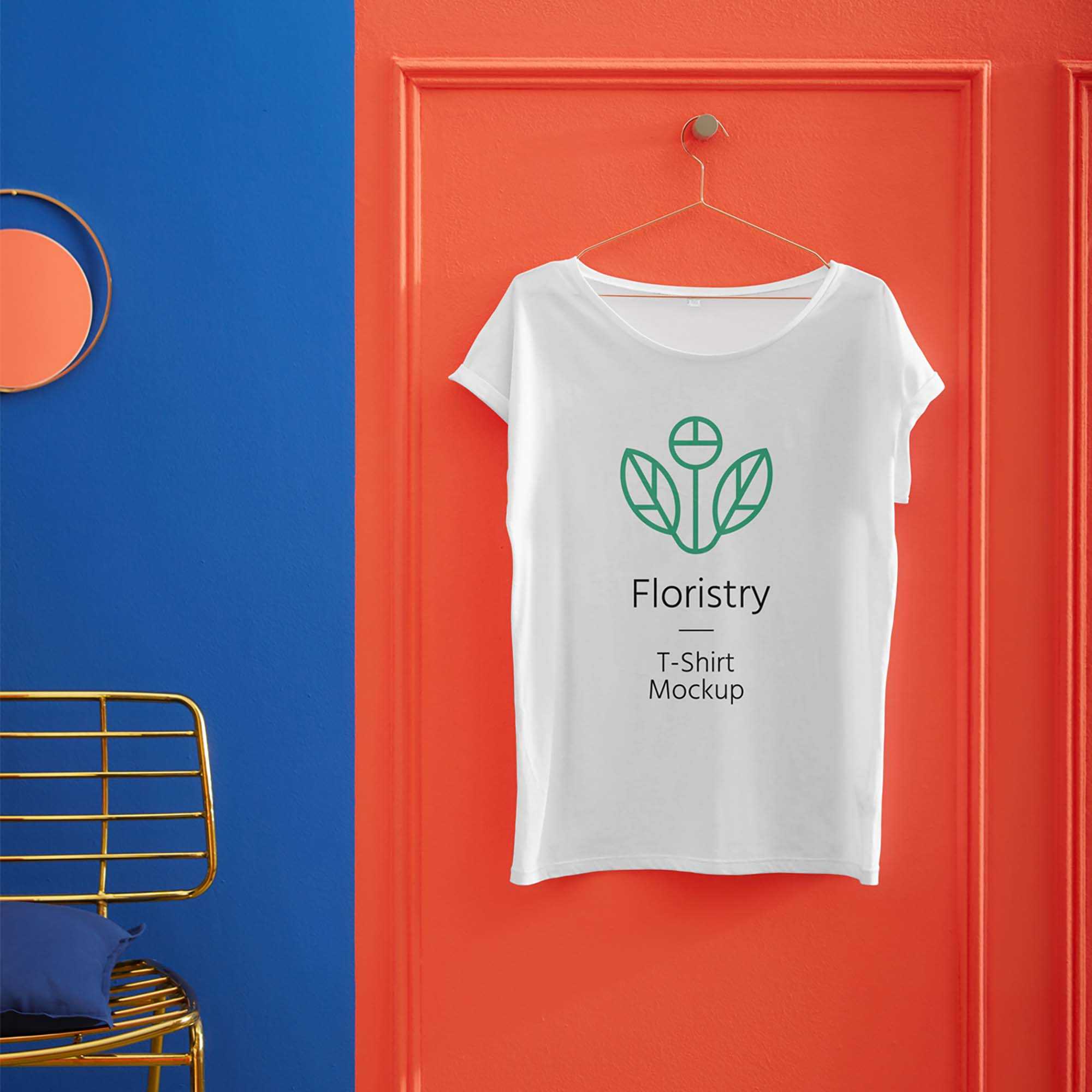 Free Hanging T-Shirt Mockup PSD