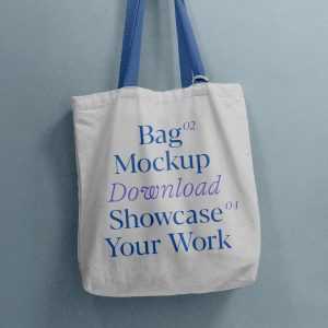 Free Hanging Tote Bag Mockup