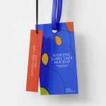Free Hanging Two Label Tags Mockup PSD