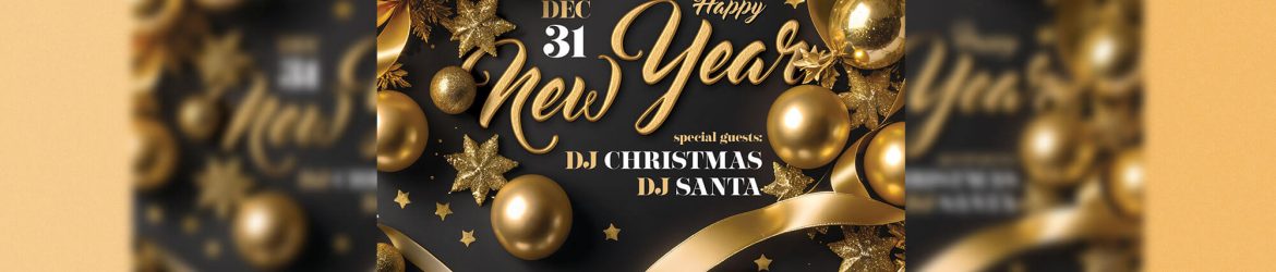 Free Happy New Year Flyer Design PSD Template