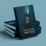 Free Hard Book Cover Mockups PSD Set