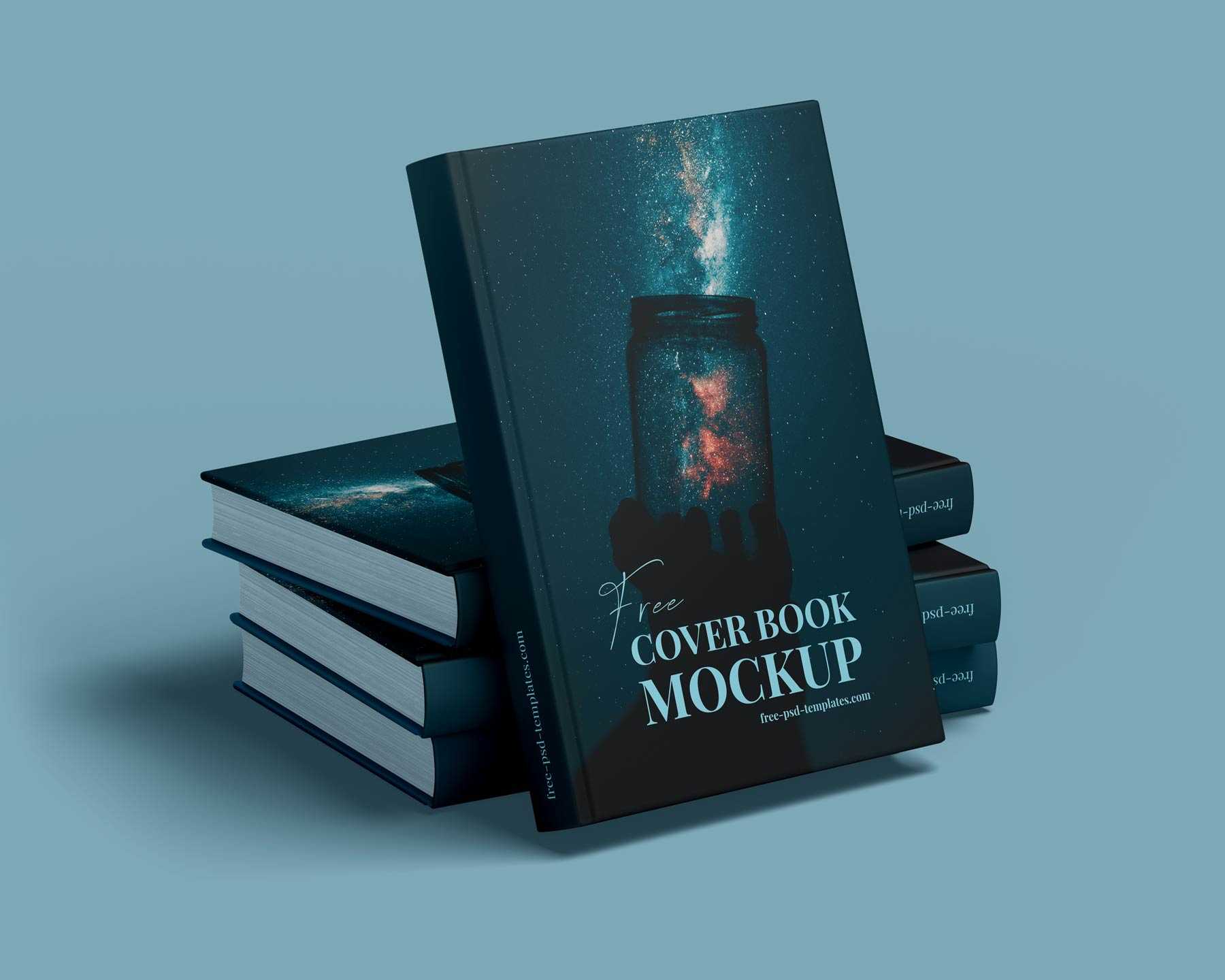 Free Hard Book Cover Mockups PSD Set