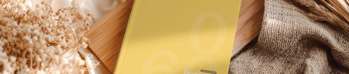 Free Hardcover Book Mockup on Lifestyle Background