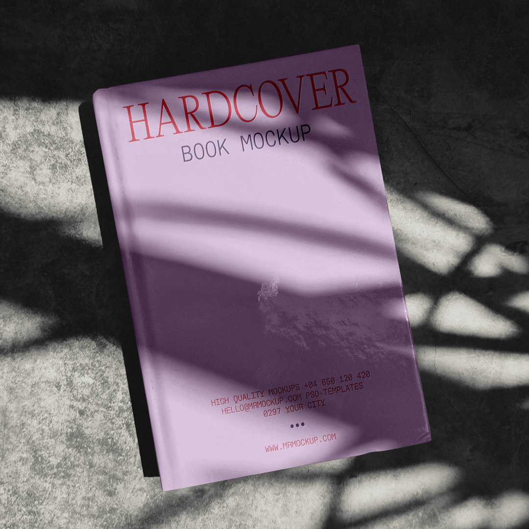 Free Hardcover Book on Concrete Mockup