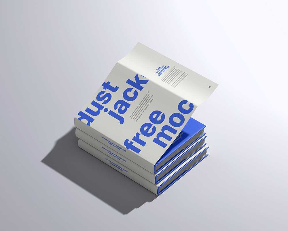 Free Hardcover Dust Jacket Book Mockup PSD