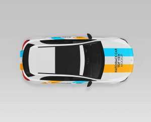 Free Hatchback Car Top View Mockup PSD
