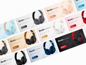 Free Headphones Website Banners PSD Templates