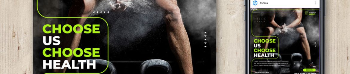 Free Health and Fitness Training Social Media Post PSD Template