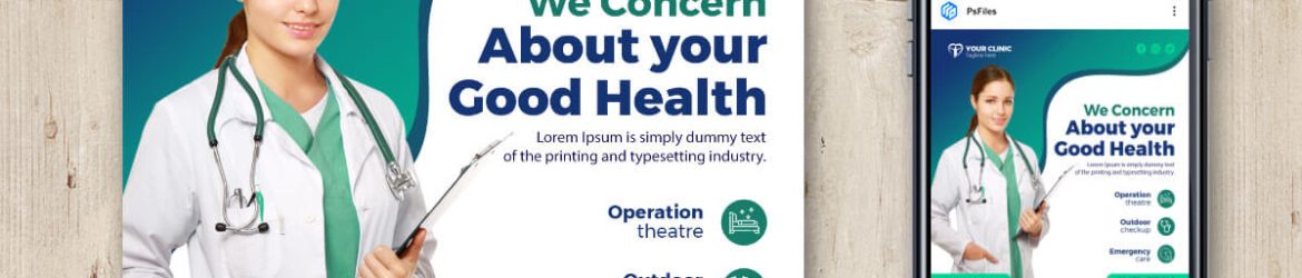 Free Health Care Hospital Social Media Post Design Template Free Health Care Hospital Social Media Post Design Template