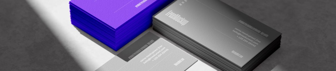 Free High Contrast Business Card Mockup