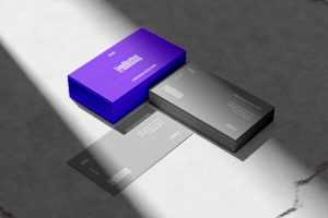 Free High Contrast Business Card Mockup