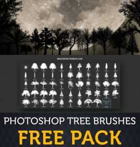 Free High-Resolution Tree Brushes Pack