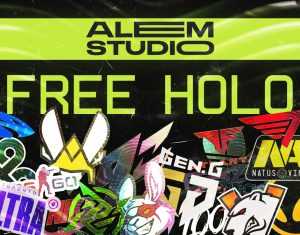 Free Holo Sticker Mockup