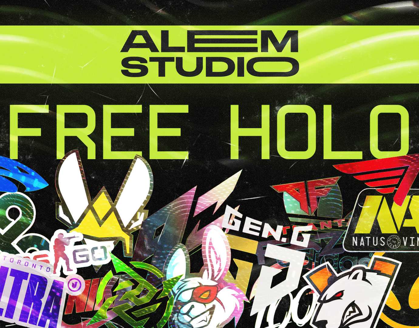 Free Holo Sticker Mockup