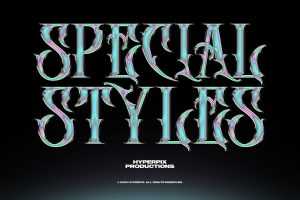 Free Holographic Chrome Text Effect PSD Vol.1