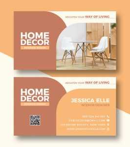 Free Home Decors Business Card Design Template PSD - Free PSD Files