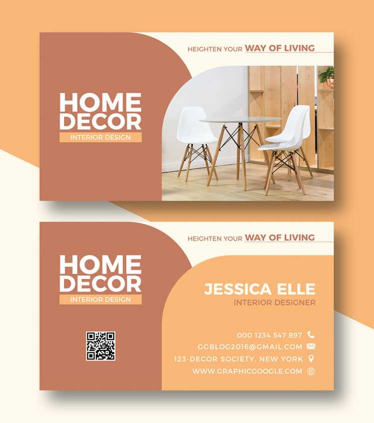 Free Home Decors Business Card Design Template PSD - Free PSD Files