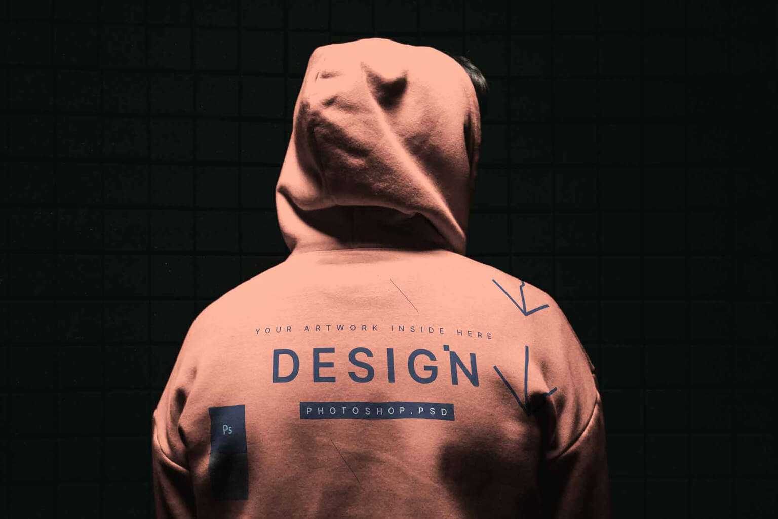 Free Hoodie Back Mockup PSD