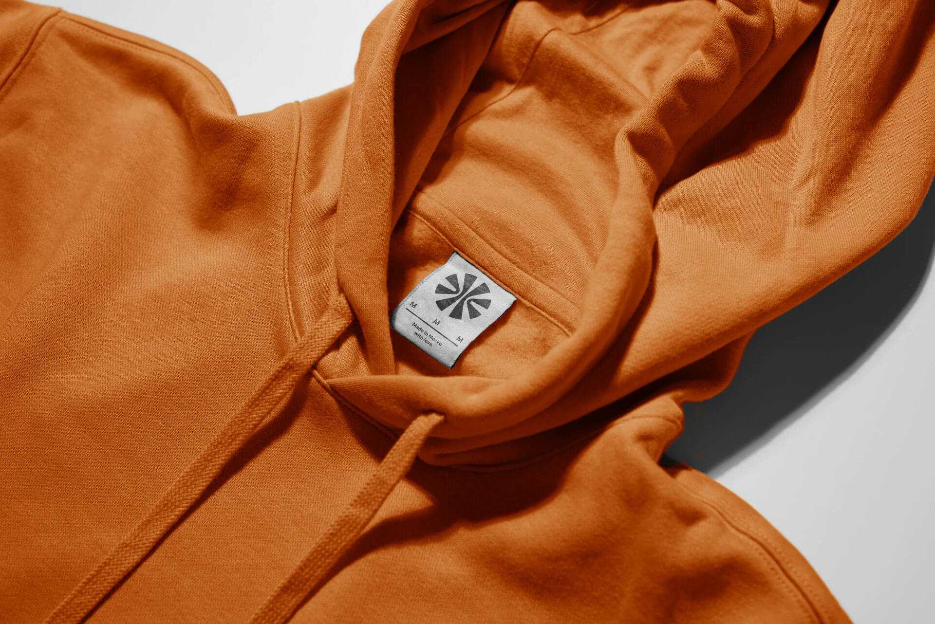 Free Hoodie Collar Logo Label Mockup PSD