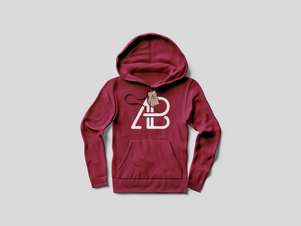 Free Hoodie with Price Tag Mockup PSD