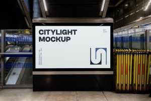 Free Horizontal Citylight Mockup