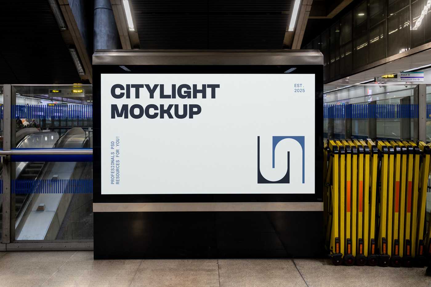 Free Horizontal Citylight Mockup