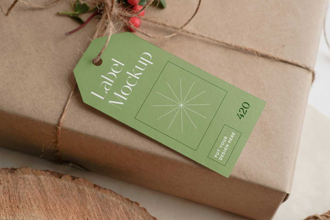 Free Horizontal Label Mockup