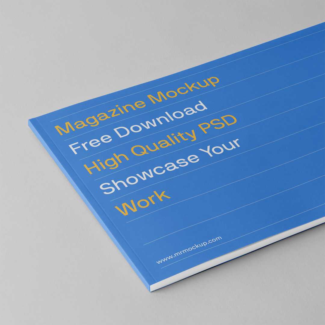 Free Horizontal Magazine Mockup