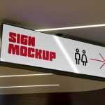 Free Horizontal Signage PSD Mockup
