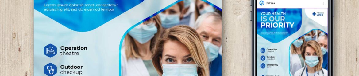Free Hospital Health Social Media Post PSD Design Template