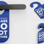 Free Hotel Door Hanger Mockup PSD