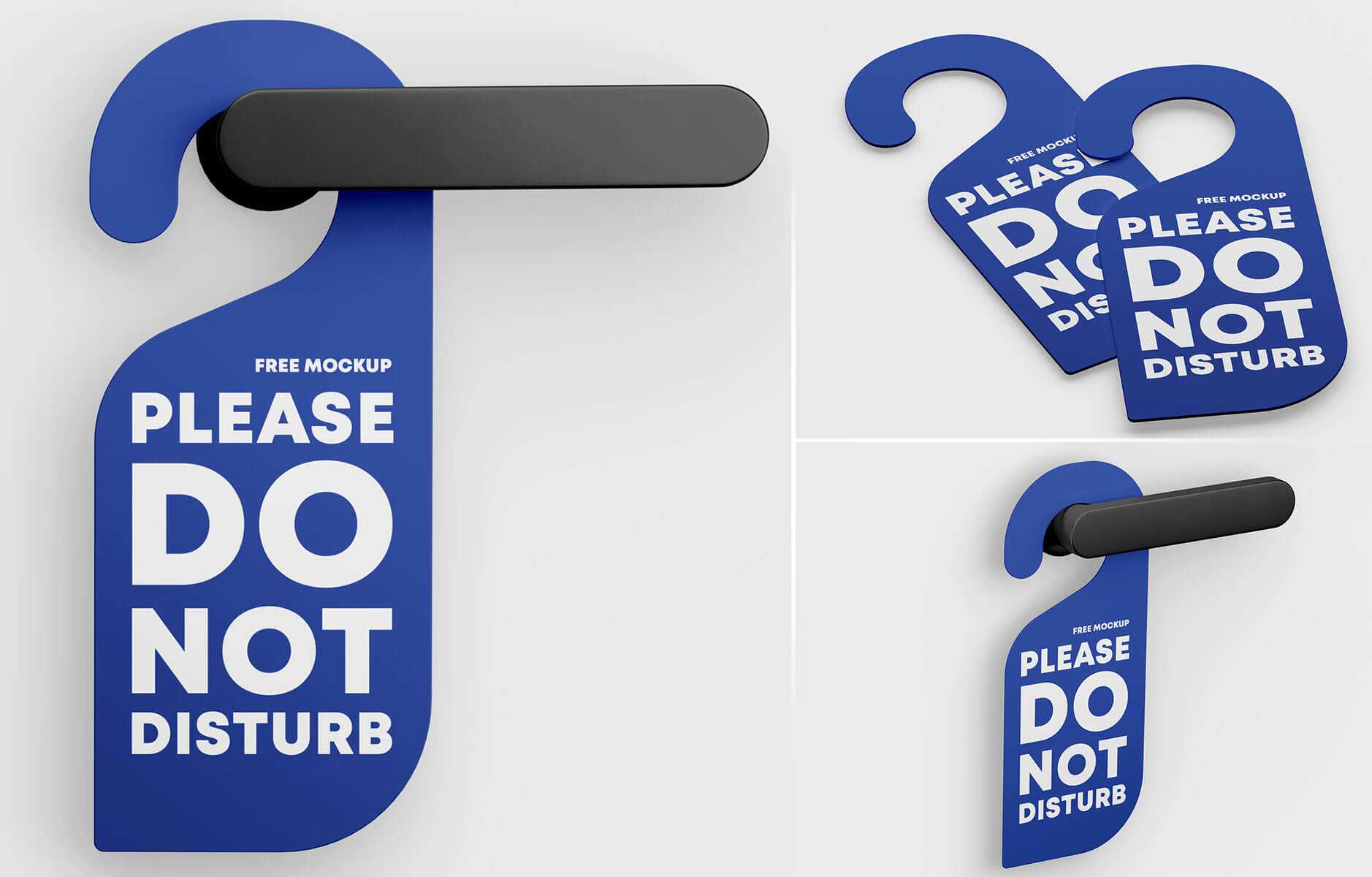 Free Hotel Door Hanger Mockup PSD