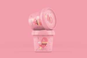 Free Ice Cream Jar Packaging Mockup