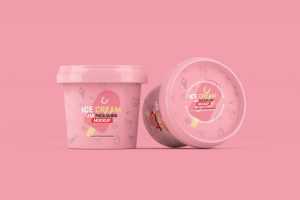 Free Ice Cream Jar Packaging Mockup