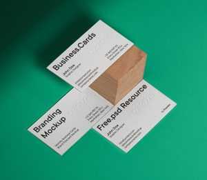Free Identity Branding Business Card Mockup PSD
