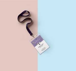 Free Identity Card Holder Mockup PSD