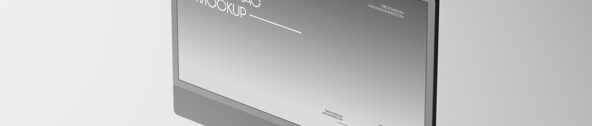 Free iMac Mockup Silver Color