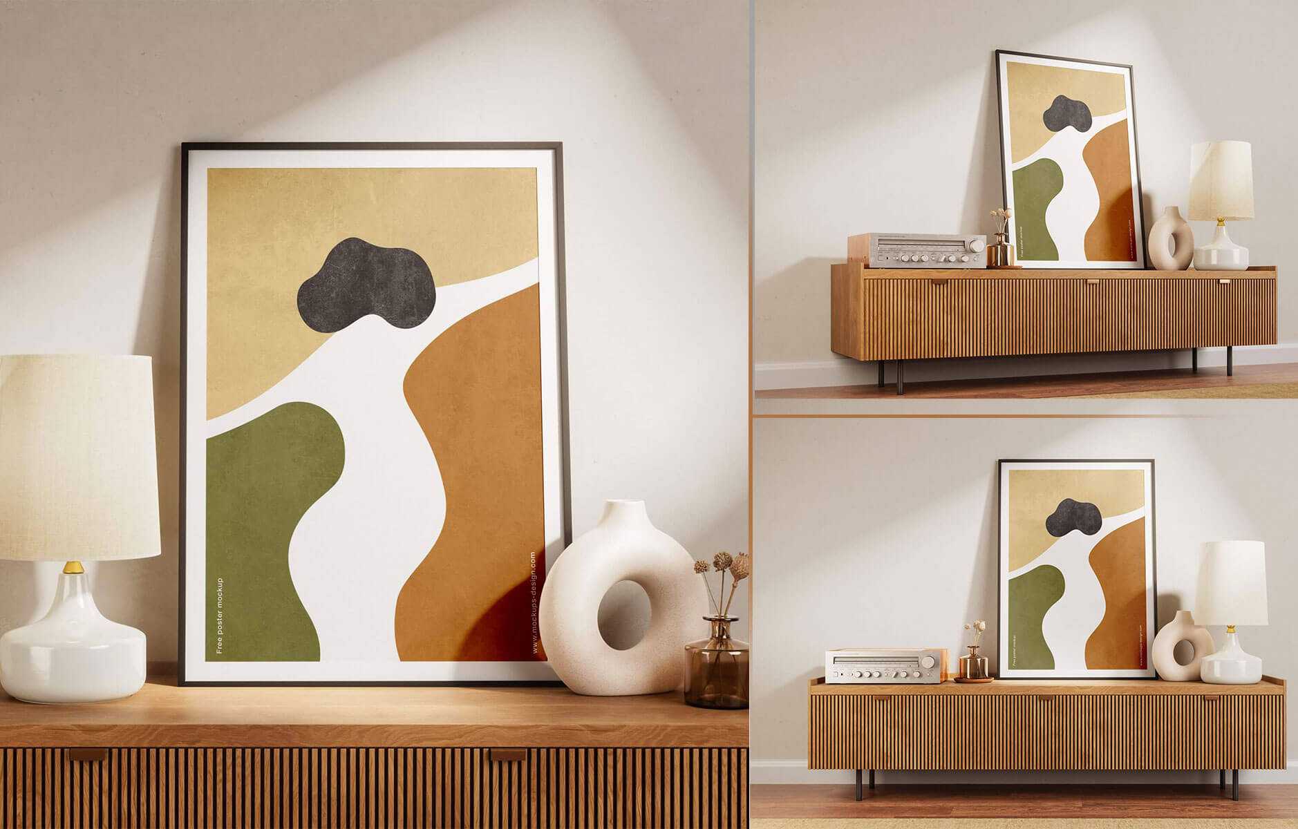 Free Indoor Photo Frame Mockup PSD