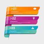 Free Infographic Ribbons Banners PSD Template
