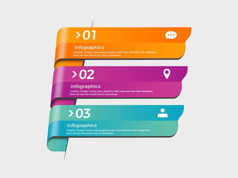 Free Infographic Ribbons Banners PSD Template