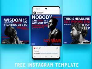 Free Instagram Feed PSD Template