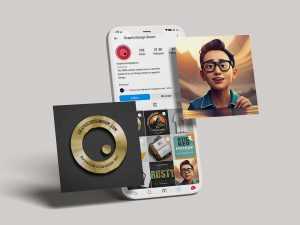 Free Instagram Portfolio Social Media Mockup PSD